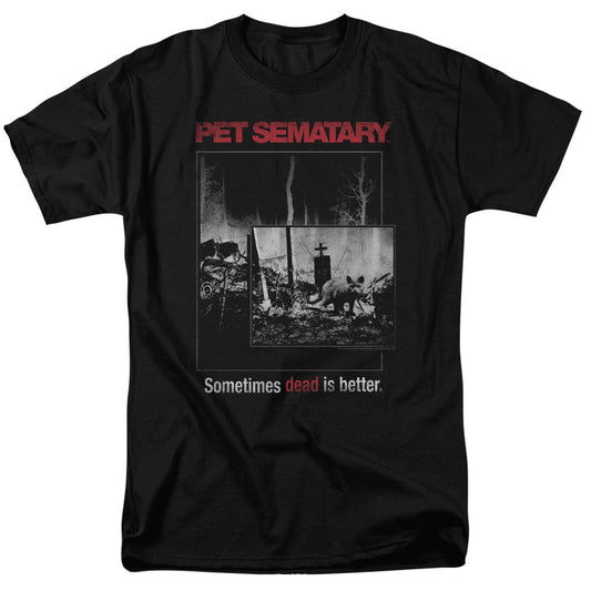 Pet Sematary - Cat Poster - Short Sleeve Adult 18/1 - Black T-shirt
