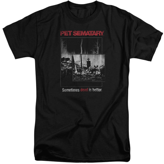 Pet Sematary - Cat Poster - Short Sleeve Adult Tall - Black T-shirt