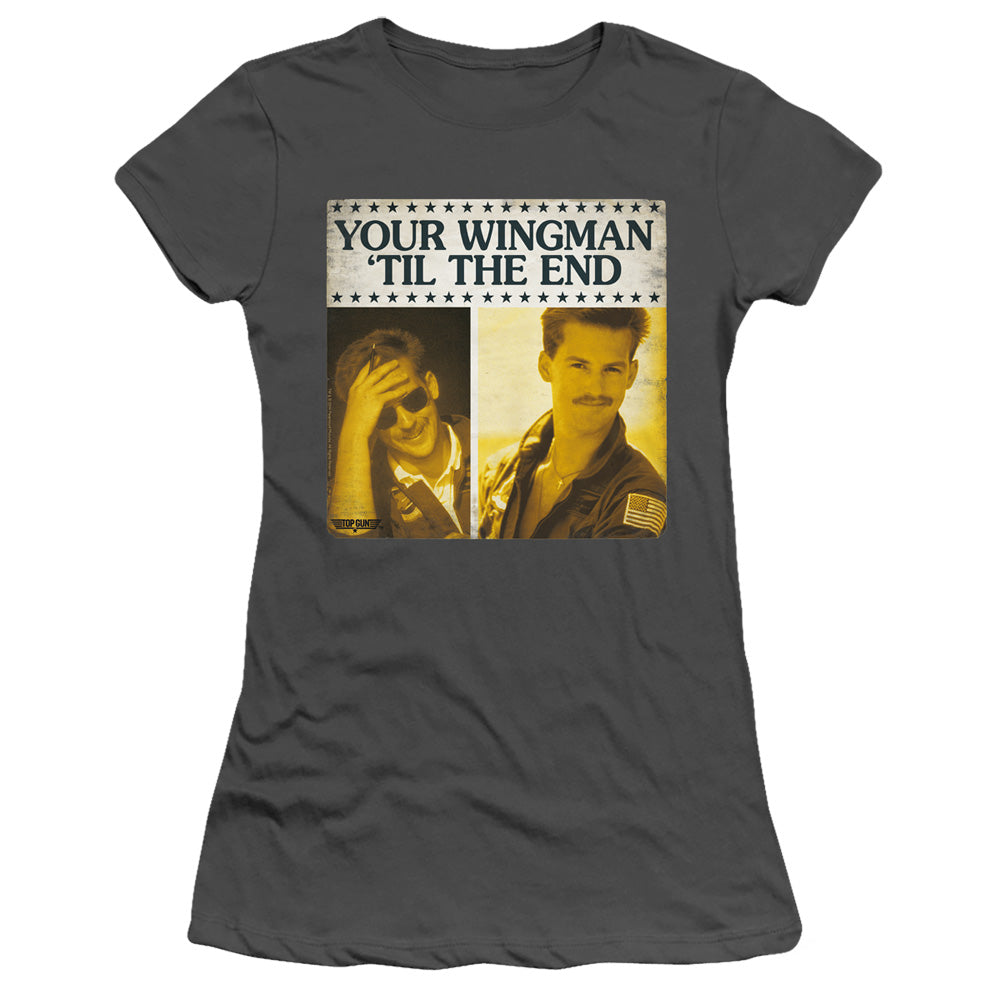 Top Gun - Til The End - Short Sleeve Junior Sheer - Charcoal T-shirt