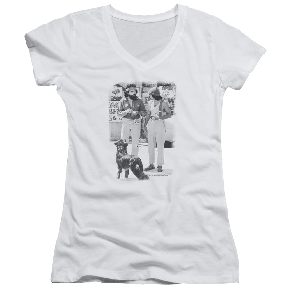 Up In Smoke - Cheech Chong Dog-junior V-neck - White