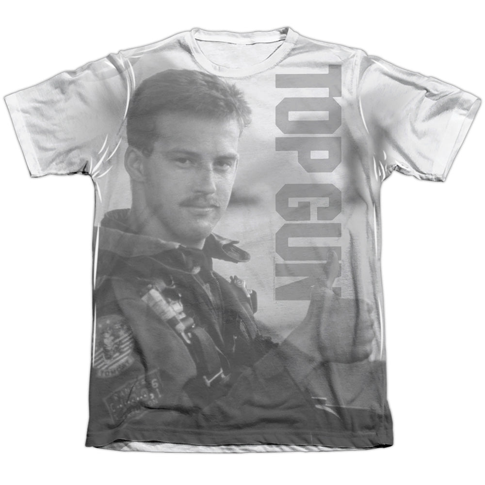 Top Gun - Thumbs Up - Adult Poly/cotton Short Sleeve Tee - White T-shirt