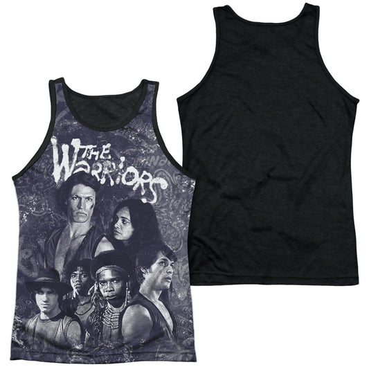 Warriors - Moody Streets - Adult Poly Tank Top Black Back - White