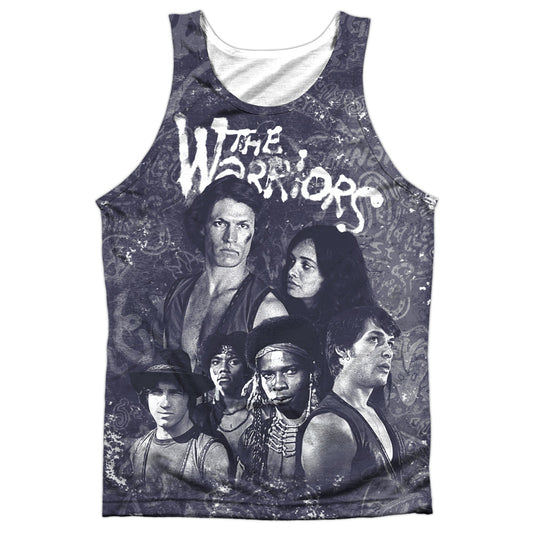 Warriors - Moody Streets - Adult 100% Poly Tank Top - White