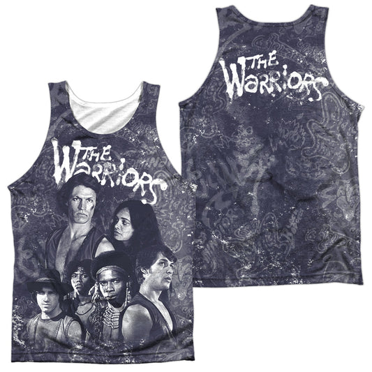 Warriors - Moody Streets (Front/back Print) - Adult 100% Poly Tank Top - White