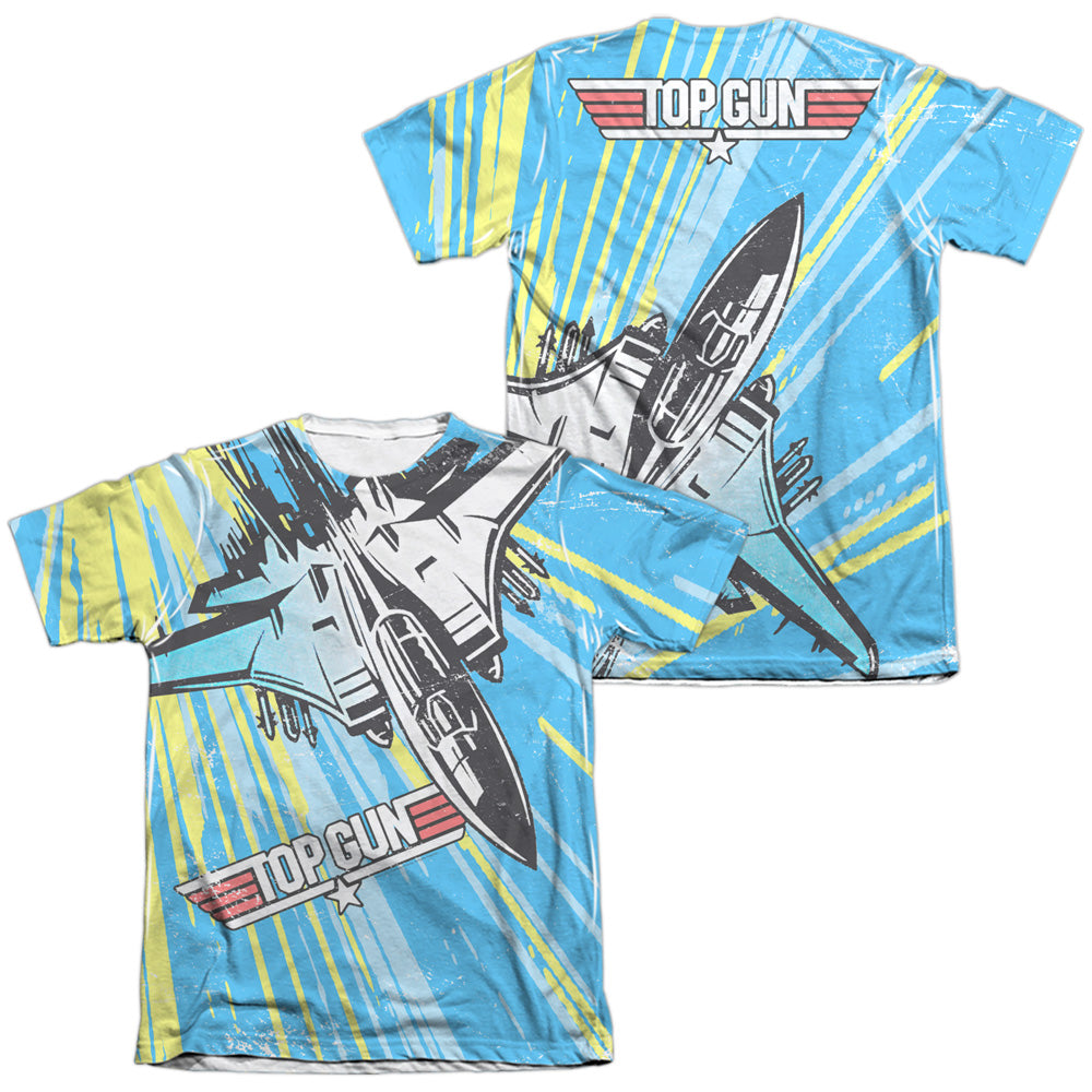 Top Gun - Rad Jet (Front/back Print) - Adult Poly/cotton Short Sleeve Tee - White T-shirt