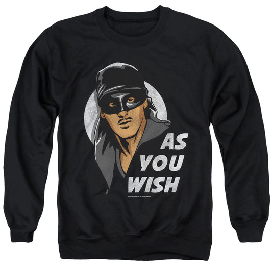 Princess Bride - As You Wish - Adult Crewneck Sweatshirt - Black