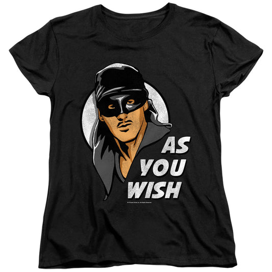 Princess Bride - As You Wish - Short Sleeve Womens Tee - Black T-shirt