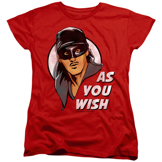 Princess Bride - As You Wish - Short Sleeve Womens Tee - Red T-shirt