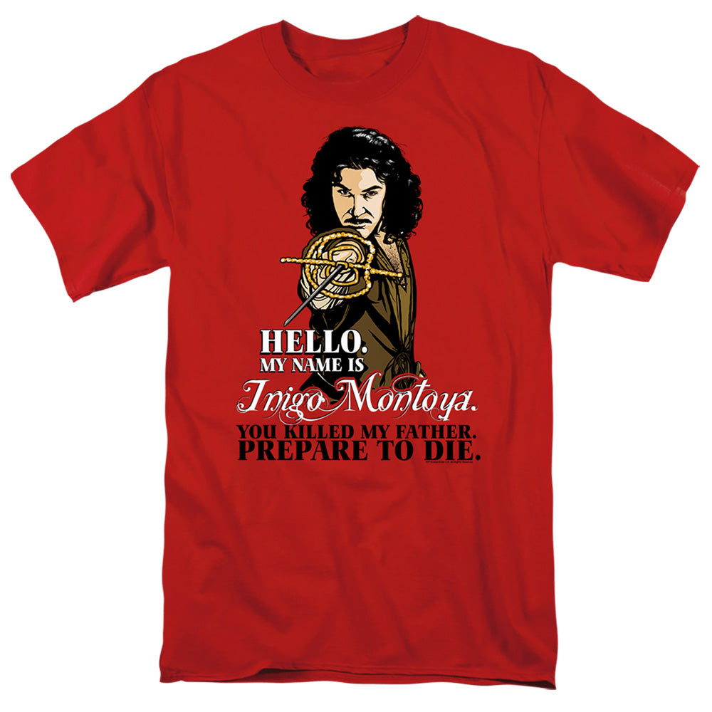 Princess Bride - Hello - Short Sleeve Adult 18/1 - Red T-shirt