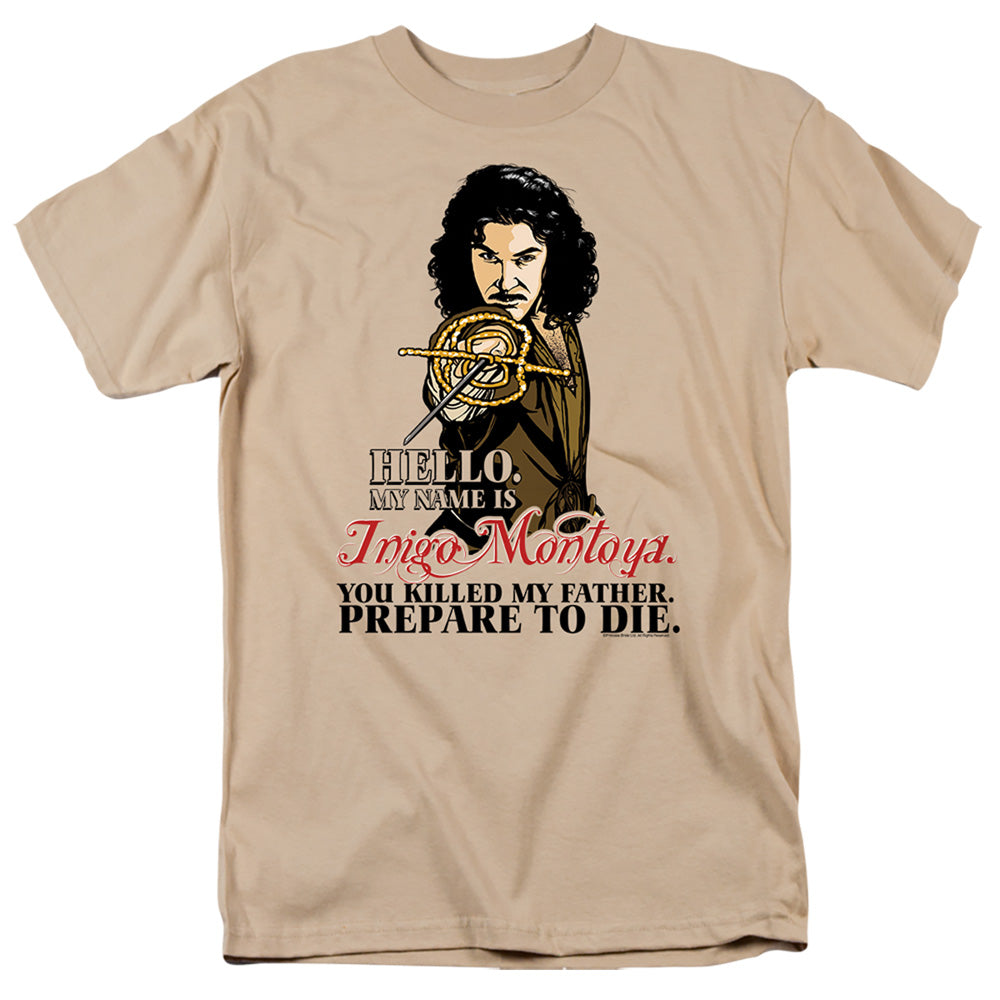 Princess Bride - Hello - Short Sleeve Adult 18/1 - Sand T-shirt