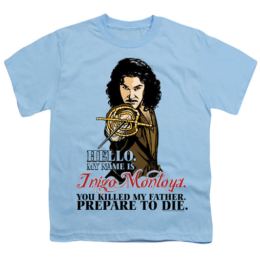 Princess Bride - Hello - Short Sleeve Youth 18/1 - Light Blue T-shirt