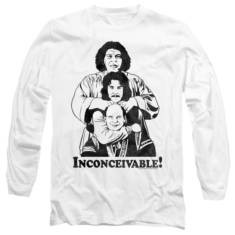 Princess Bride - Inconceivable - Long Sleeve Adult 18/1 - White T-shirt