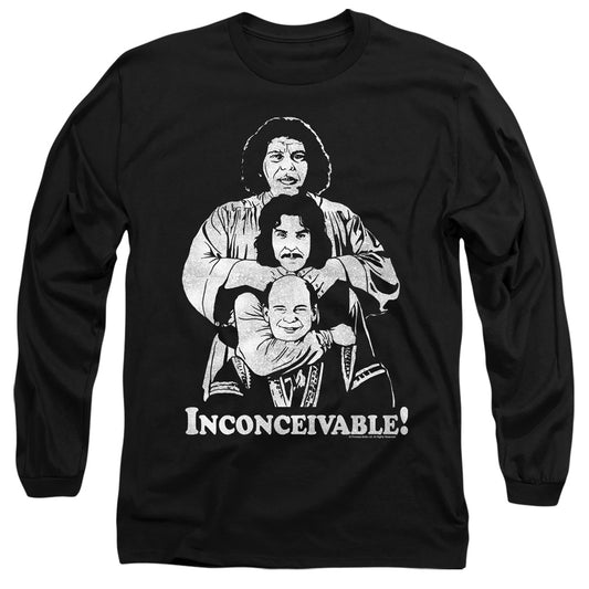 Princess Bride - Inconceivable - Long Sleeve Adult 18/1 - Black T-shirt