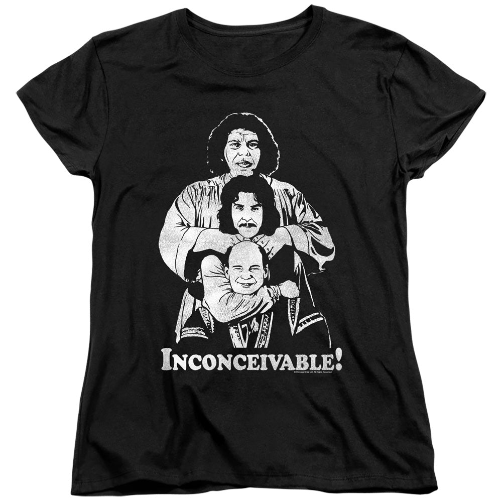 Princess Bride - Inconceivable - Short Sleeve Womens Tee - Black T-shirt