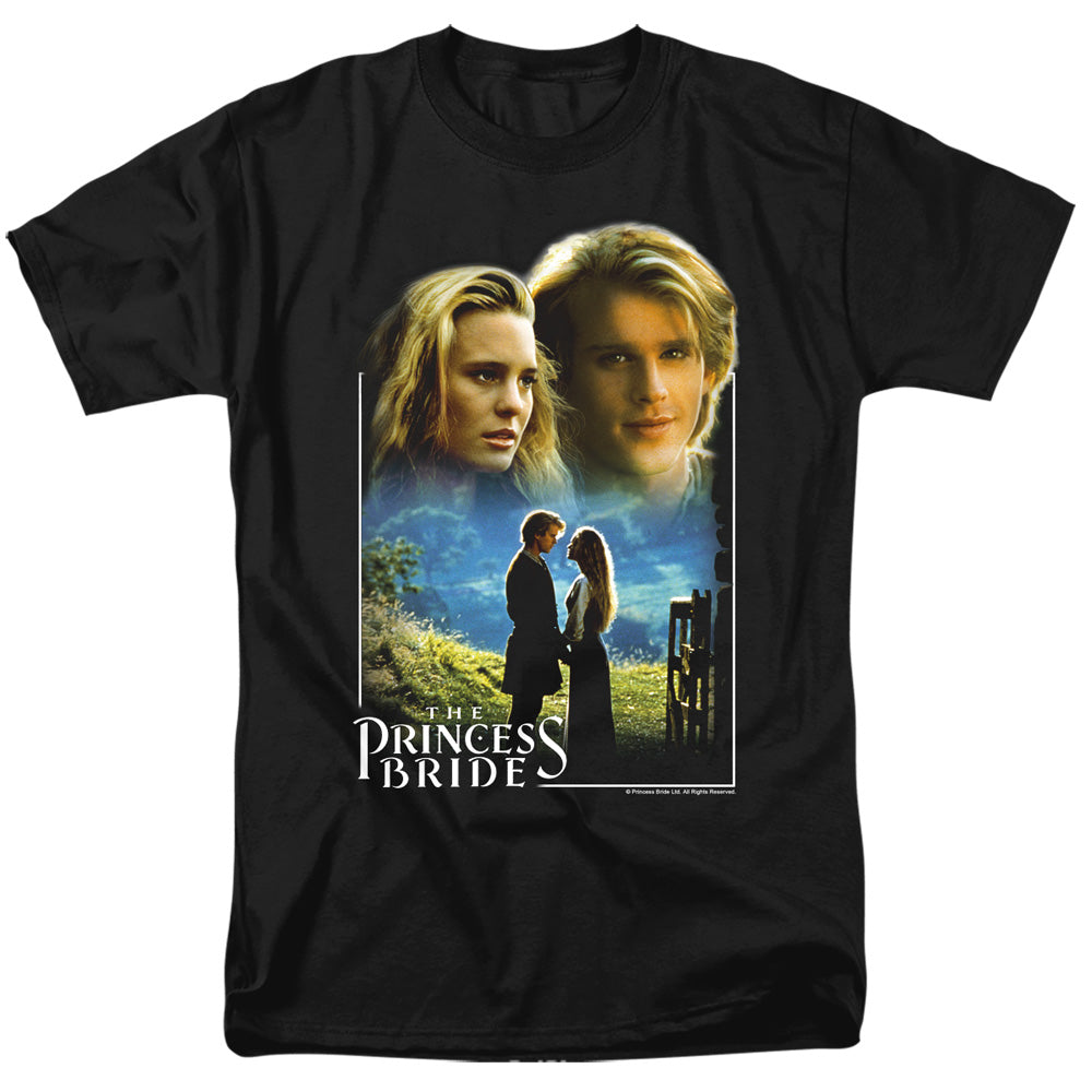 Princess Bride - Buttercup & Westley - Short Sleeve Adult 18/1 - Black T-shirt
