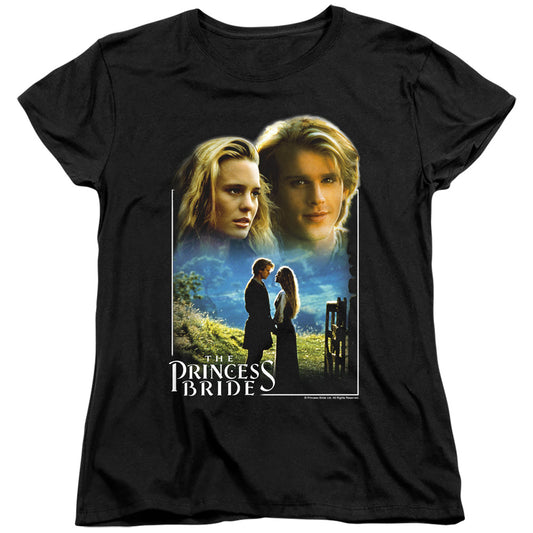 Princess Bride - Buttercup & Westley - Short Sleeve Womens Tee - Black T-shirt