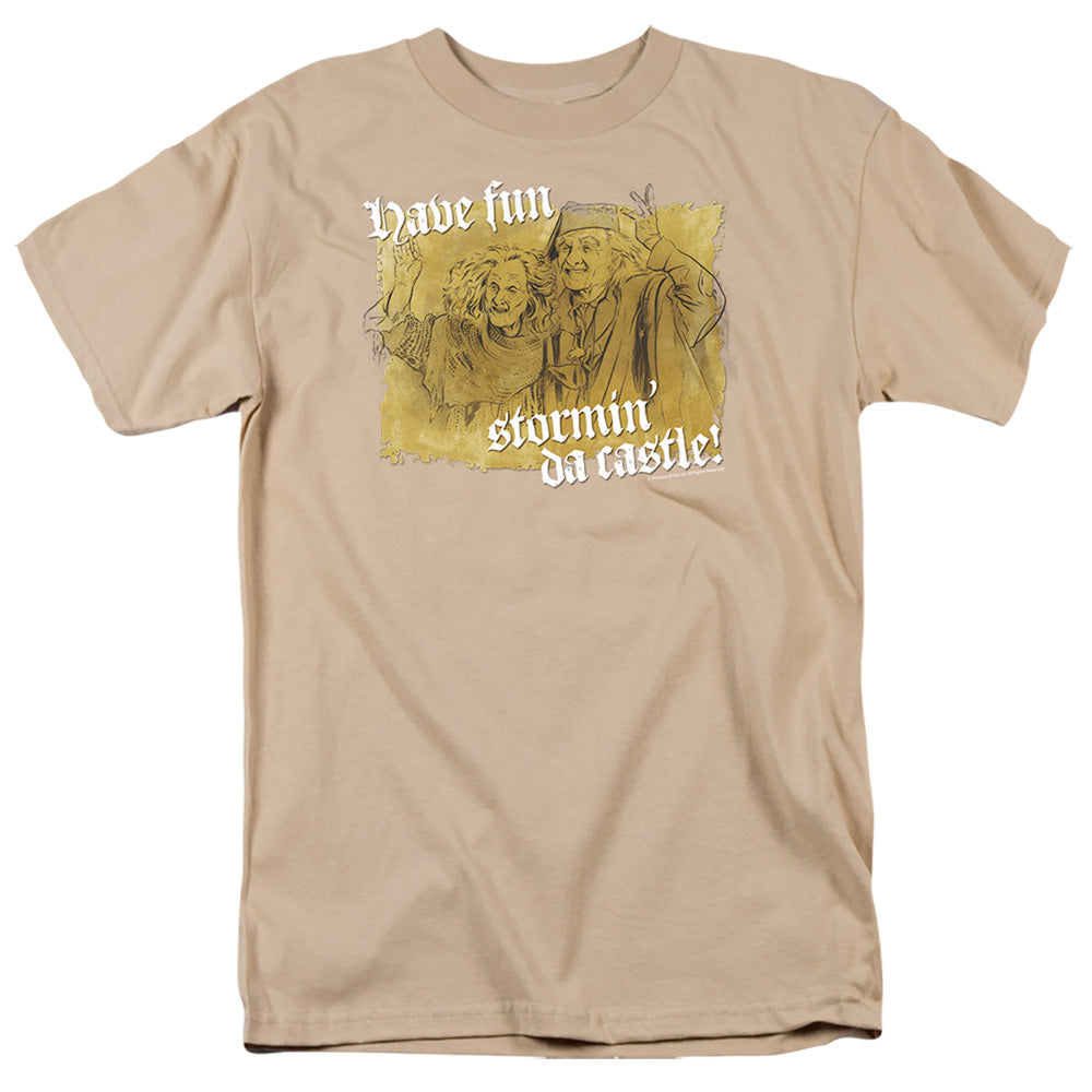 Princess Bride - Stormin Da Castle - Short Sleeve Adult 18/1 - Sand T-shirt
