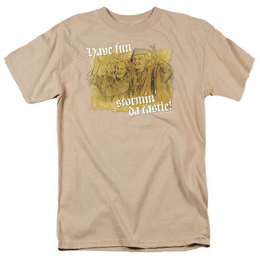 Princess Bride - Stormin Da Castle - Short Sleeve Adult 18/1 - Sand T-shirt