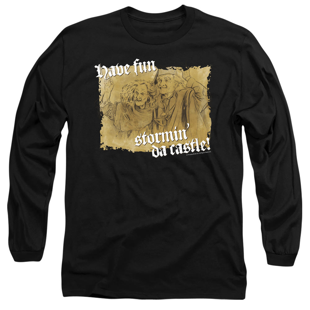 Princess Bride - Stormin Da Castle - Long Sleeve Adult 18/1 - Black T-shirt