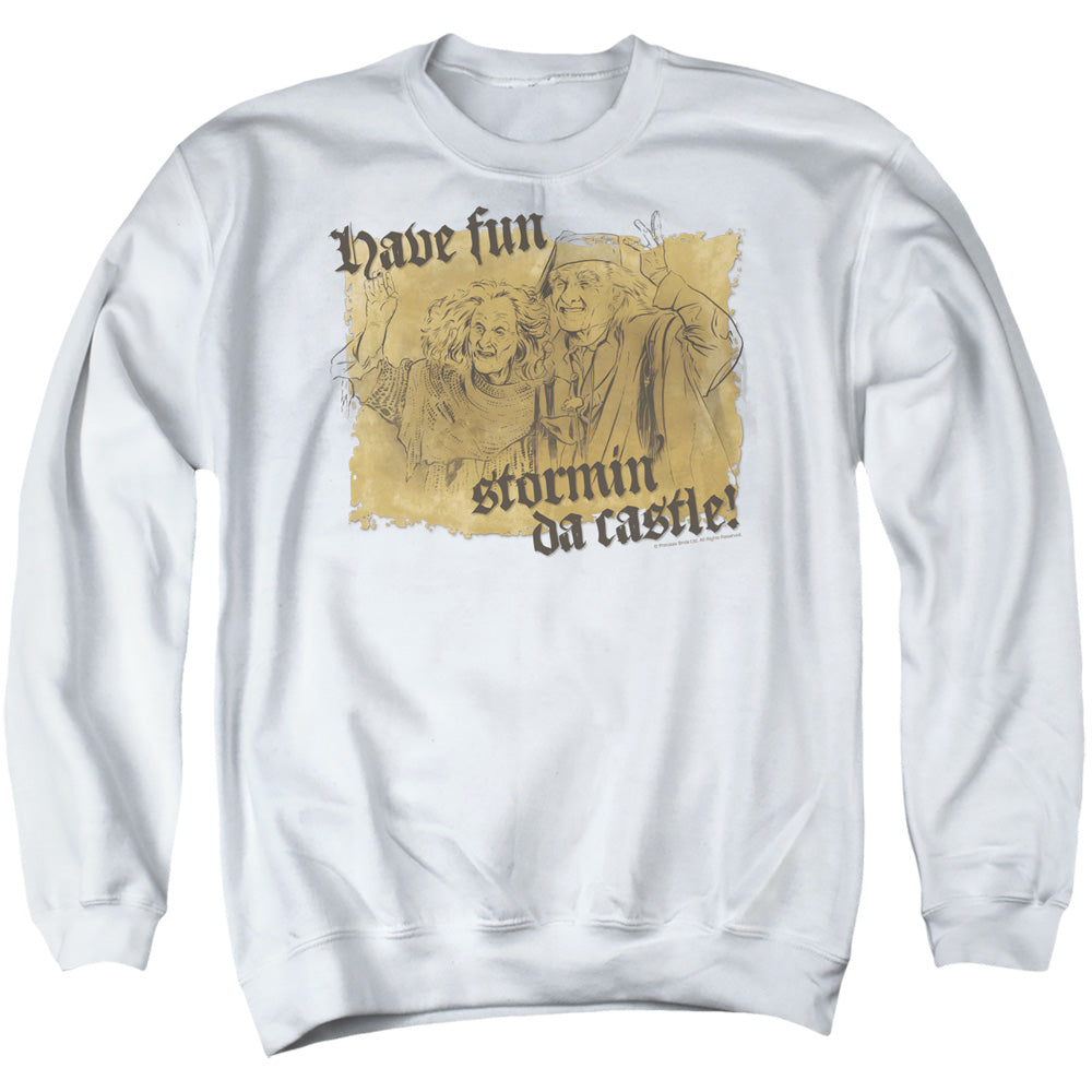 Princess Bride - Stormin The Castle - Adult Crewneck Sweatshirt - White