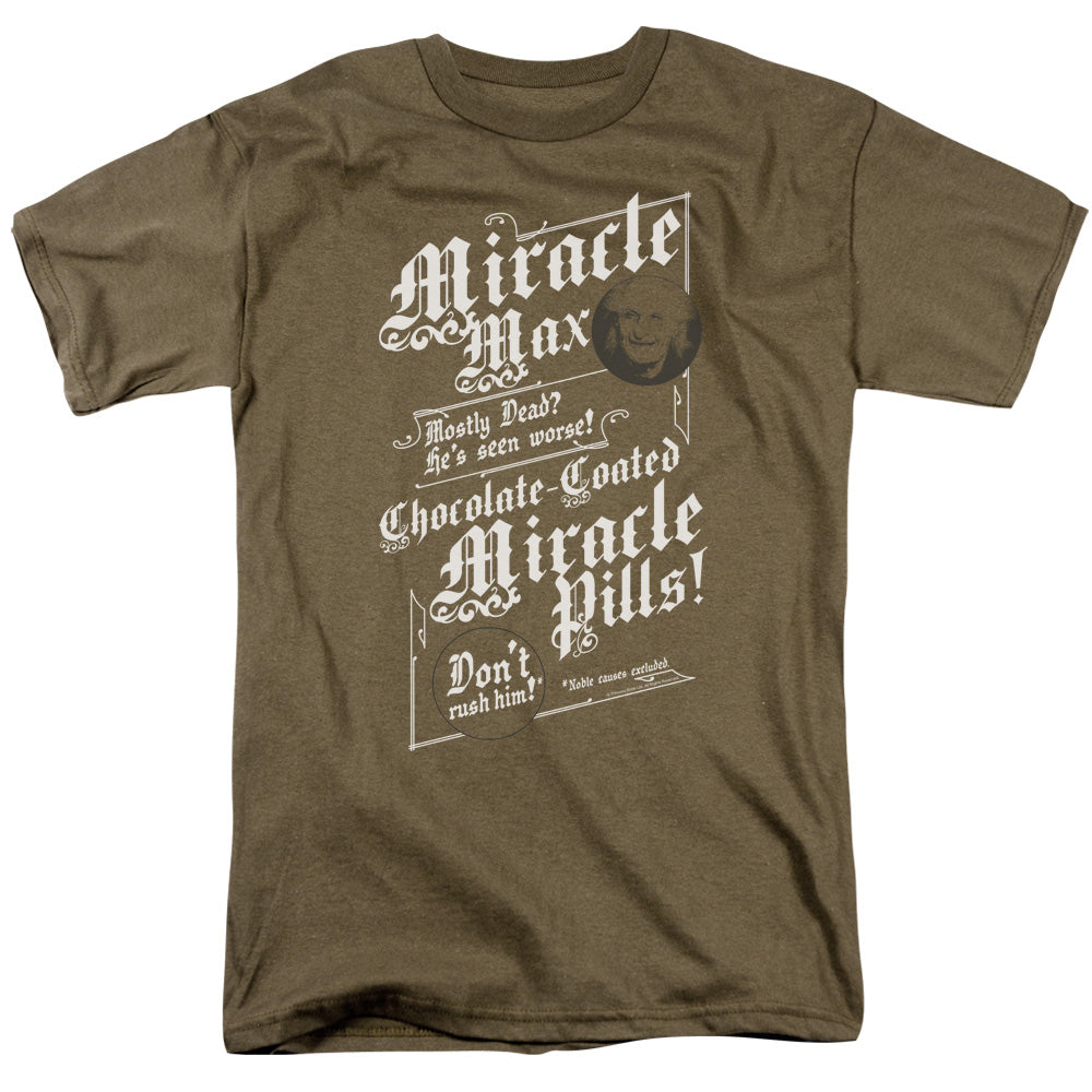 Princess Bride - Miracle Max - Short Sleeve Adult 18/1 - Safari Green T-shirt
