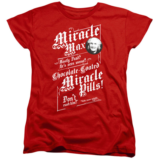 Princess Bride - Miracle Max - Short Sleeve Womens Tee - Red T-shirt