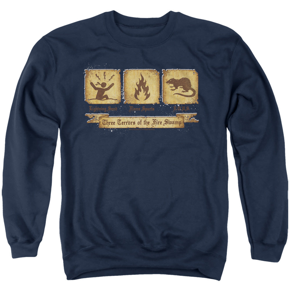 Princess Bride - Three Terrors - Adult Crewneck Sweatshirt - Navy