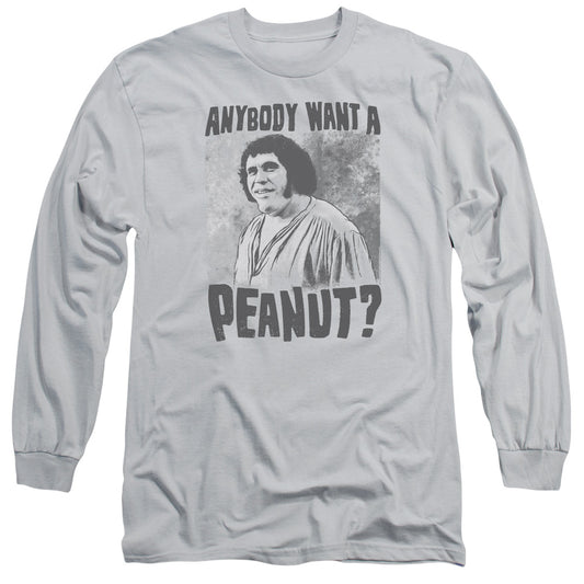 Princess Bride - A Giant Snack - Long Sleeve Adult 18/1 - Silver T-shirt