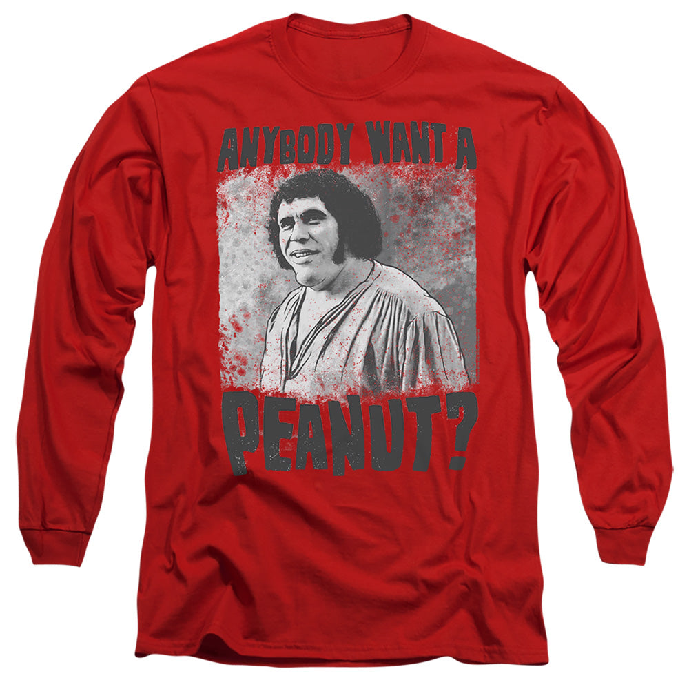 Princess Bride - A Giant Snack - Long Sleeve Adult 18/1 - Red T-shirt