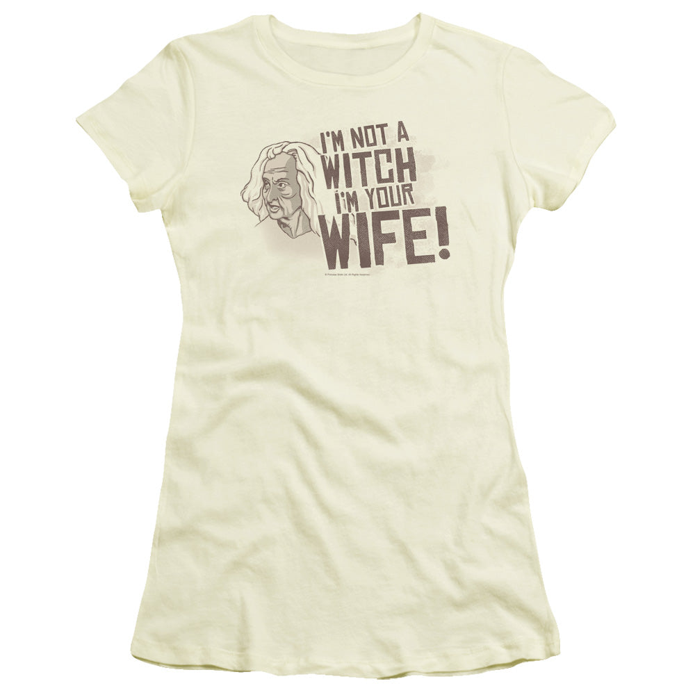 Princess Bride - Not A Witch - Short Sleeve Junior Sheer - Cream T-shirt