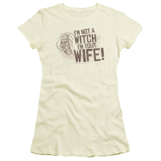 Princess Bride - Not A Witch - Short Sleeve Junior Sheer - Cream T-shirt