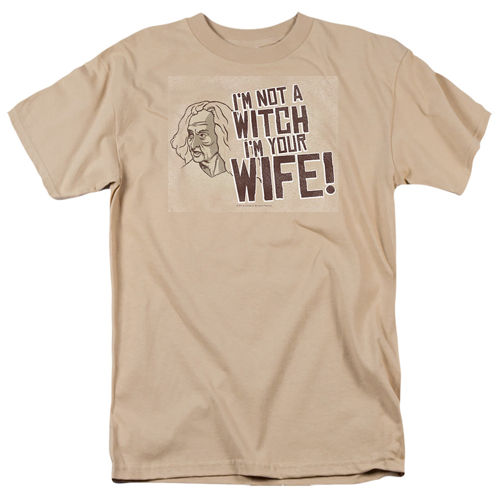 Princess Bride - Not A Witch - Short Sleeve Adult 18/1 - Sand T-shirt