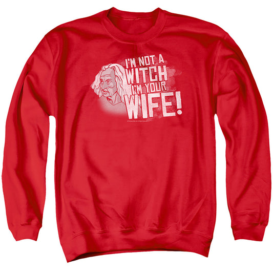 Princess Bride - Not A Witch - Adult Crewneck Sweatshirt - Red