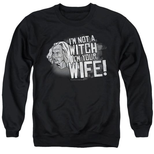 Princess Bride - Not A Witch - Adult Crewneck Sweatshirt - Black