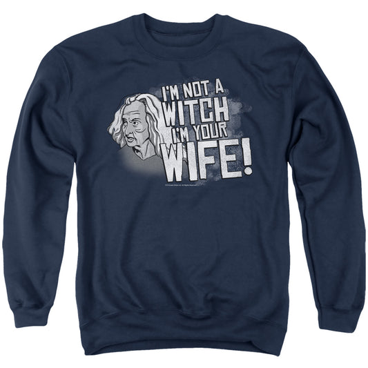 Princess Bride - Not A Witch - Adult Crewneck Sweatshirt - Navy
