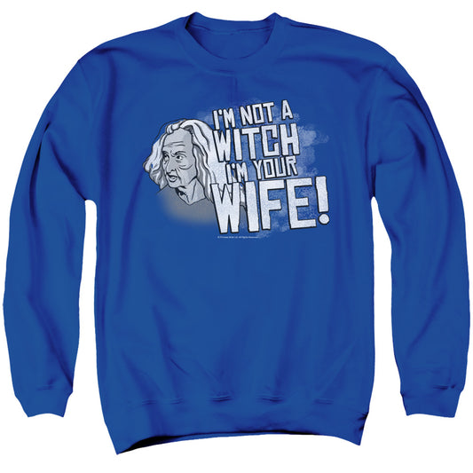 Princess Bride - Not A Witch - Adult Crewneck Sweatshirt - Royal Blue