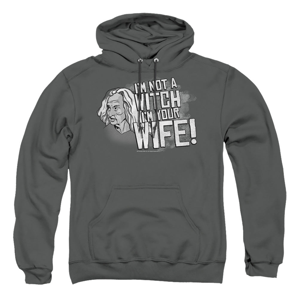 Princess Bride - Not A Witch - Adult Pull-over Hoodie - Charcoal