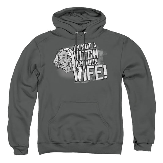 Princess Bride - Not A Witch - Adult Pull-over Hoodie - Charcoal