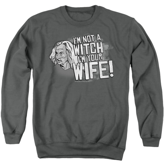 Princess Bride - Not A Witch - Adult Crewneck Sweatshirt - Charcoal