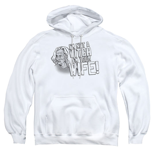 Princess Bride - Not A Witch - Adult Pull-over Hoodie - White