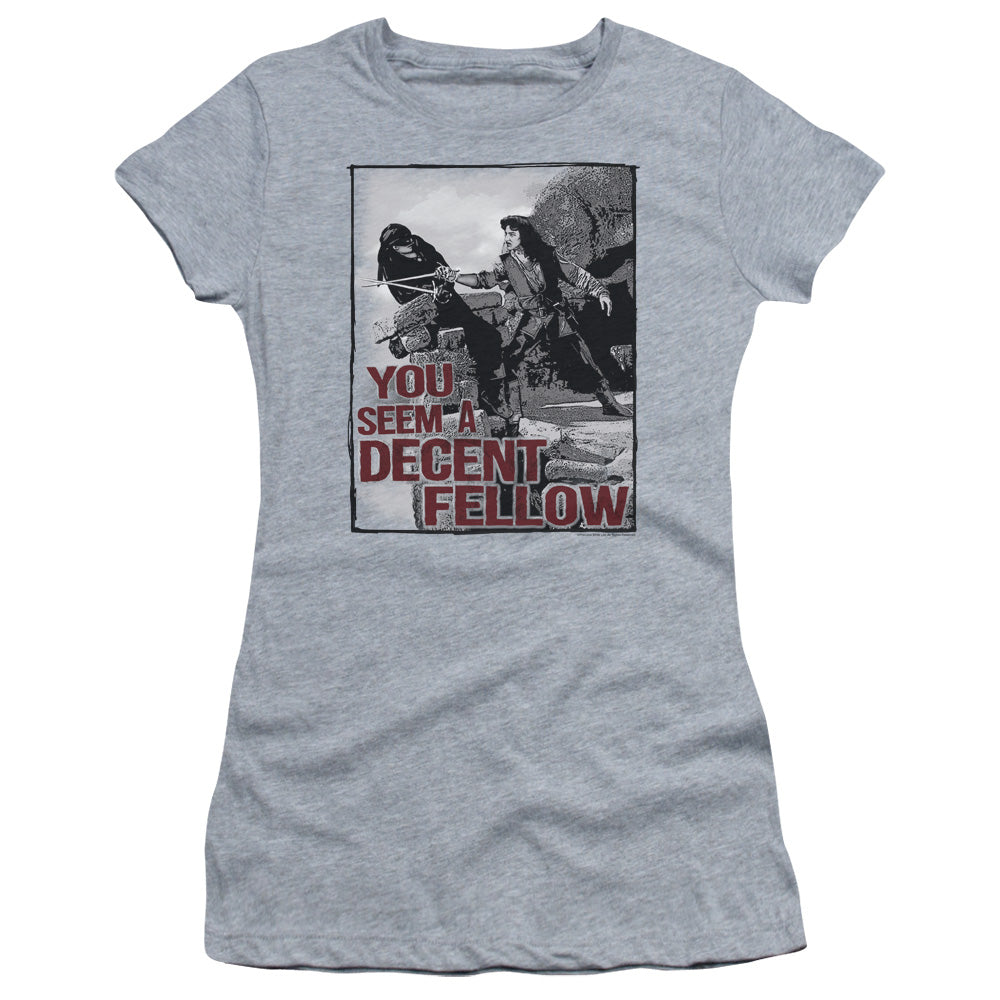 Princess Bride - Fellow - Short Sleeve Junior Sheer - Athletic Heather T-shirt