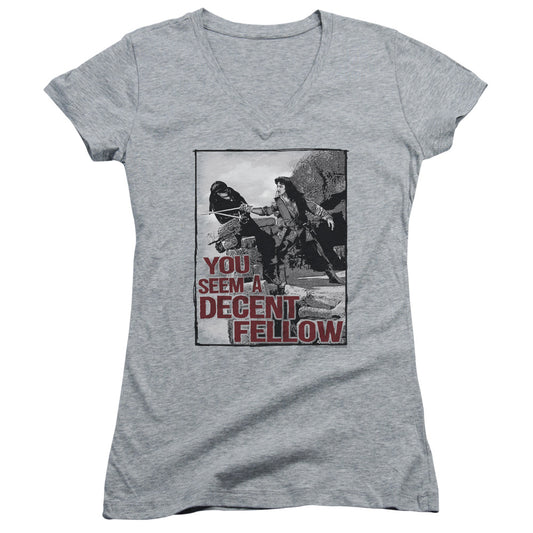 Princess Bride - Fellow - Junior V-neck - Athletic Heather