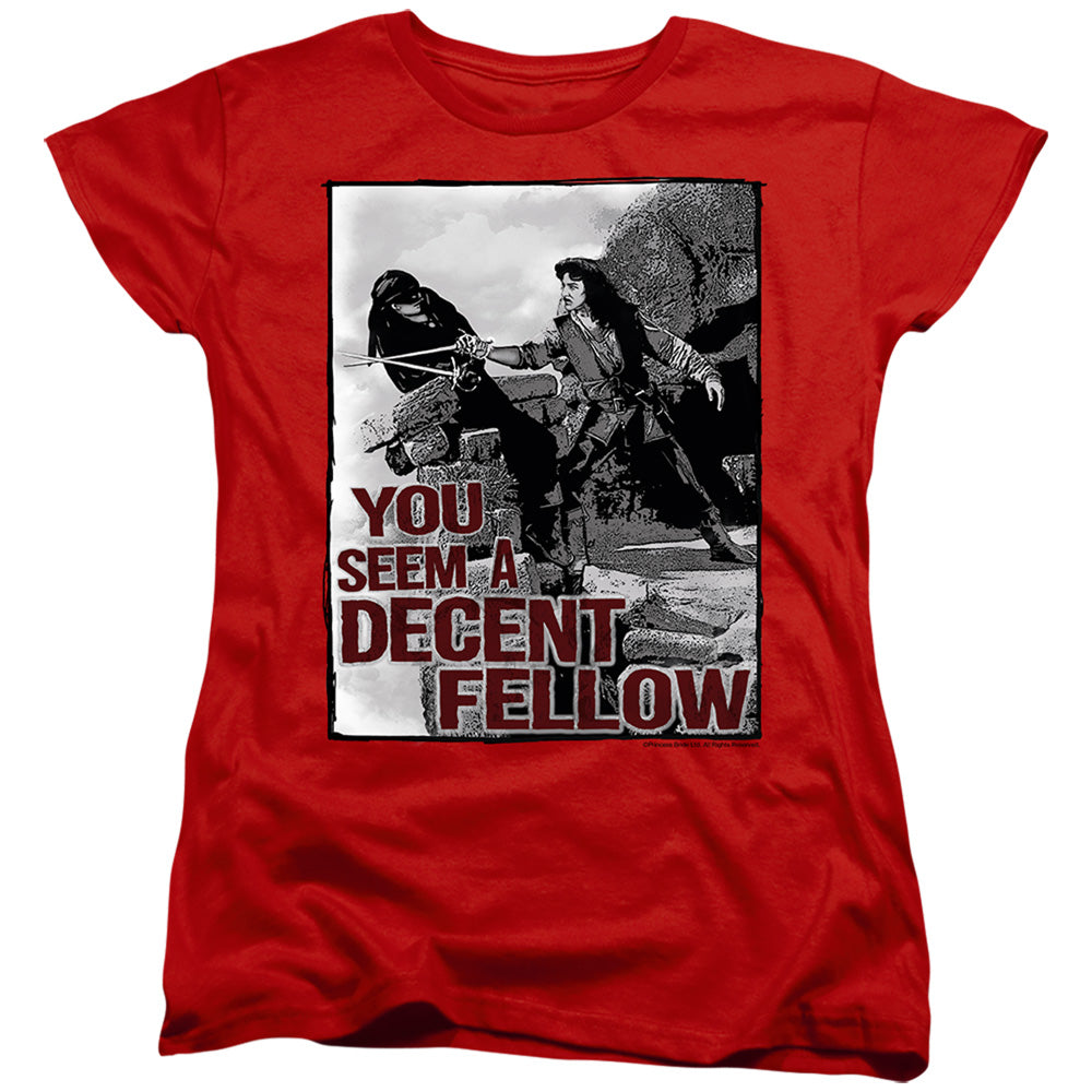 Princess Bride - Fellow - Short Sleeve Womens Tee - Red T-shirt