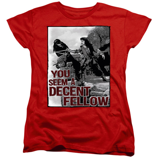 Princess Bride - Fellow - Short Sleeve Womens Tee - Red T-shirt