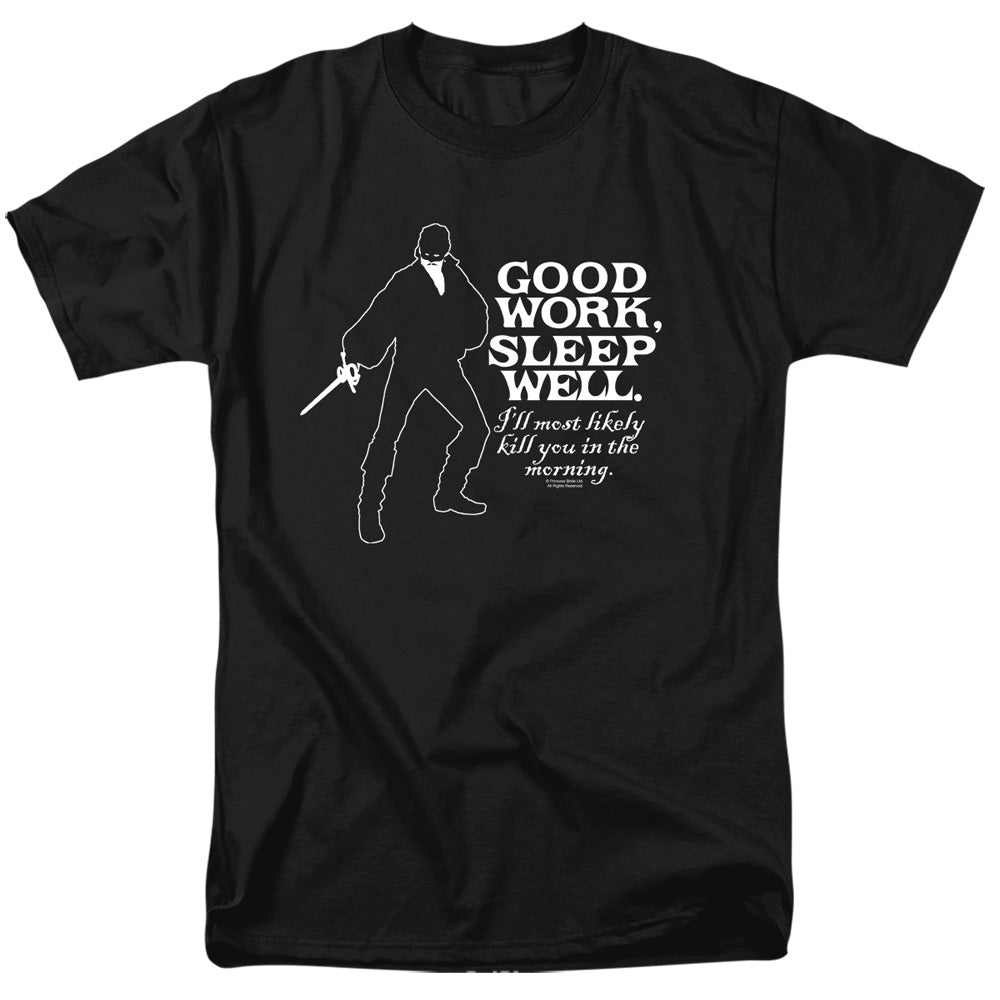 Princess Bride - Good Work - Short Sleeve Adult 18/1 - Black T-shirt