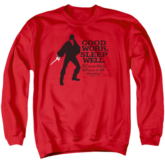 Princess Bride - Good Work - Adult Crewneck Sweatshirt - Red