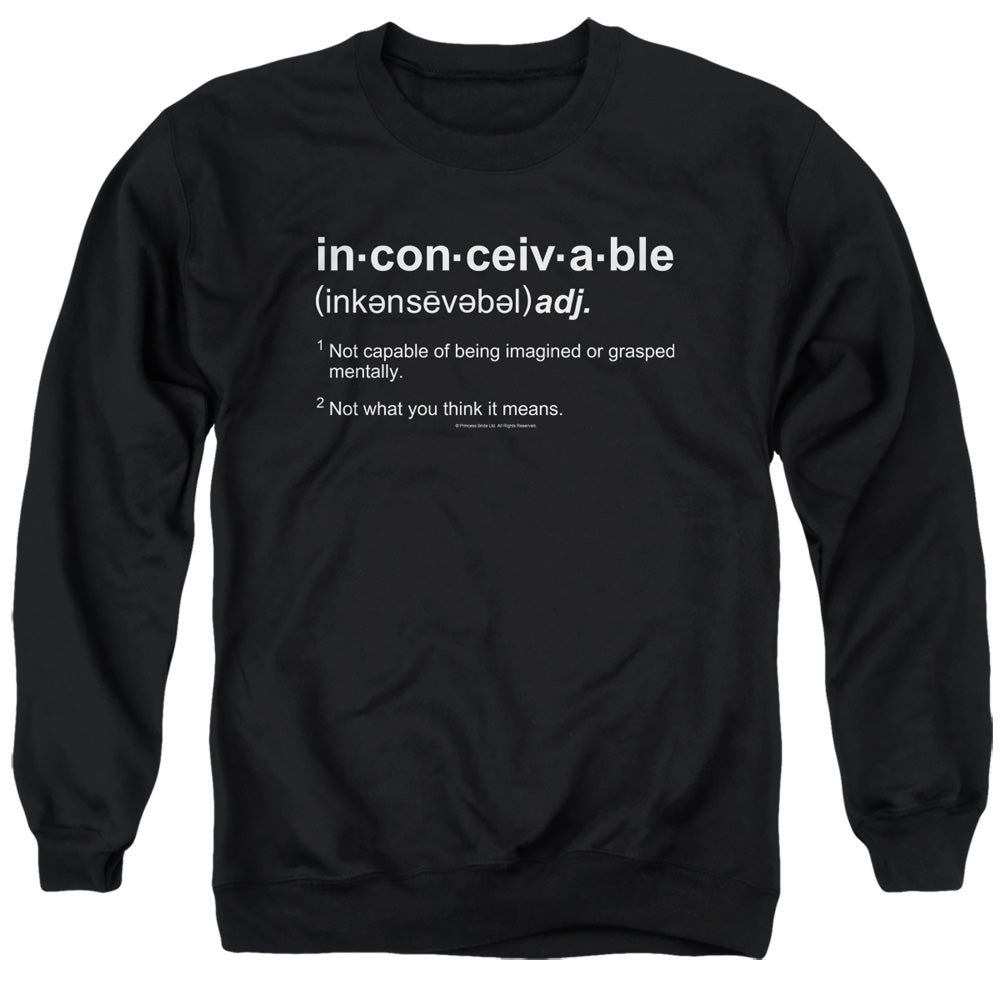 Princess Bride - Definition - Adult Crewneck Sweatshirt - Black