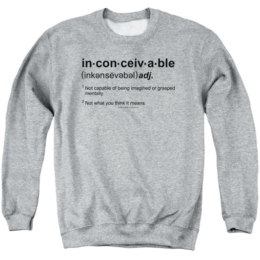 Princess Bride - Definition - Adult Crewneck Sweatshirt - Athletic Heather