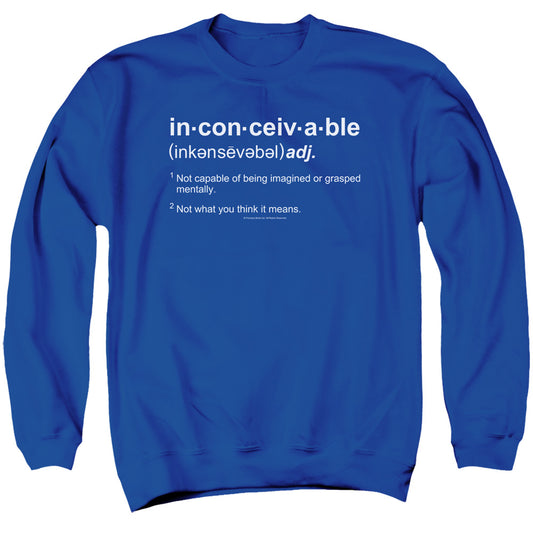 Princess Bride - Definition - Adult Crewneck Sweatshirt - Royal Blue