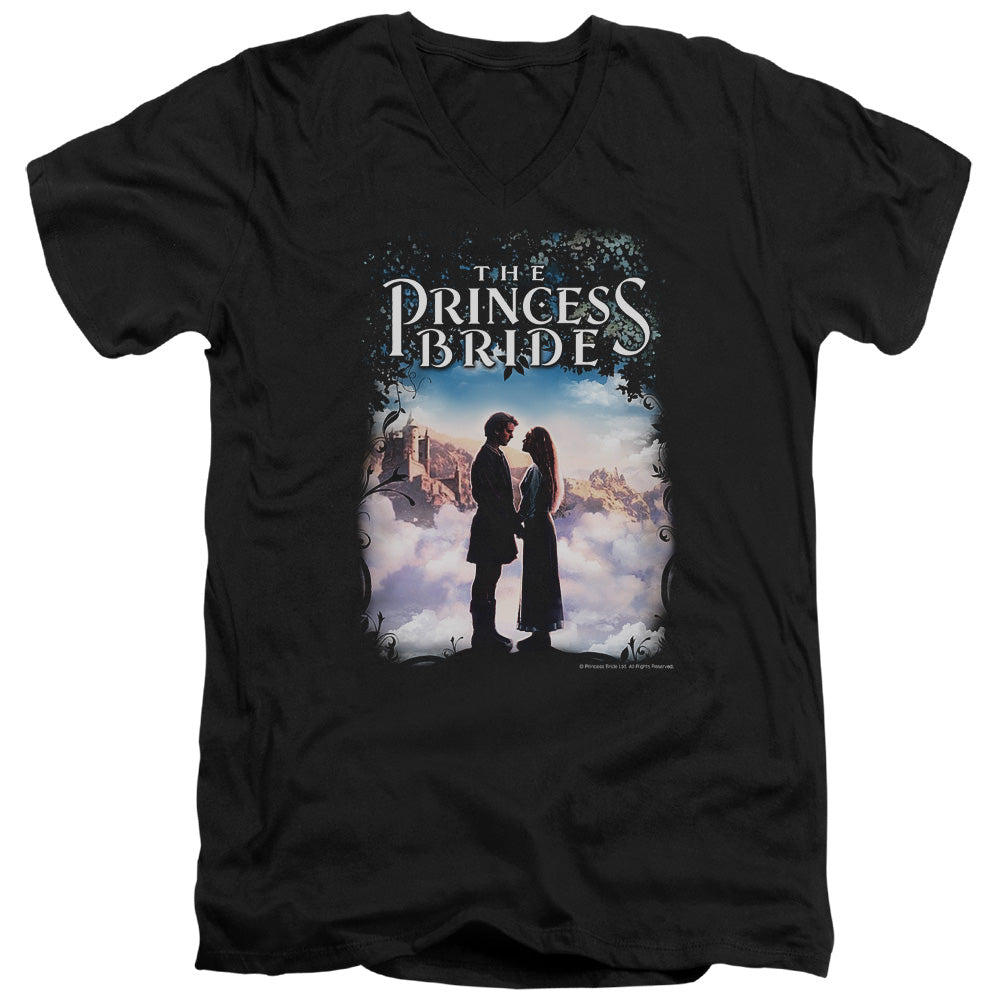 Princess Bride - Storybook Love - Short Sleeve Adult V-neck 30/1 - Black T-shirt